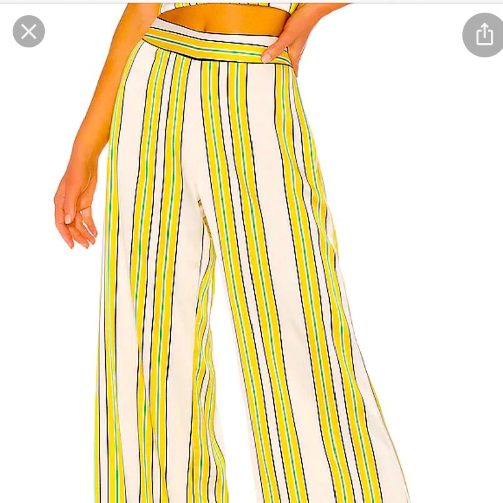 Alexis wide legged striped pant size M